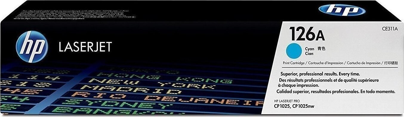 HP 126A Γνήσιο Toner Laser Εκτυπωτή Κυανό 1000 Σελίδων CE311A