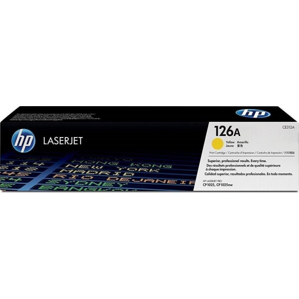 HP 126A Γνήσιο Toner Laser Εκτυπωτή Κίτρινο 1000 Σελίδων CE312A