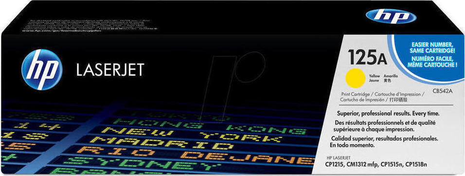 HP 125A Γνήσιο Toner Laser Εκτυπωτή Κίτρινο 1400 Σελίδων CB542A