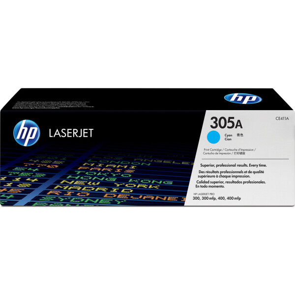 HP 305A Γνήσιο Toner Laser Εκτυπωτή Κυανό 2600 Σελίδων CE411A