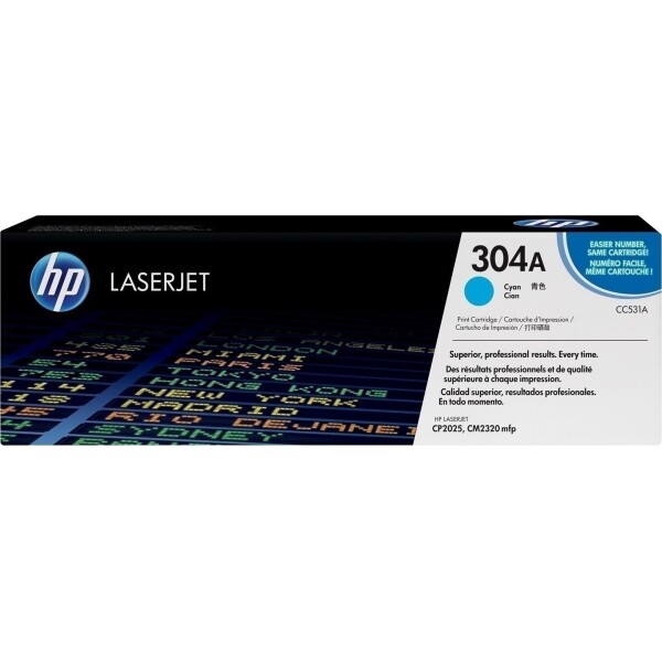 HP 304A Γνήσιο Toner Laser Εκτυπωτή Κυανό 2800 Σελίδων CC531A