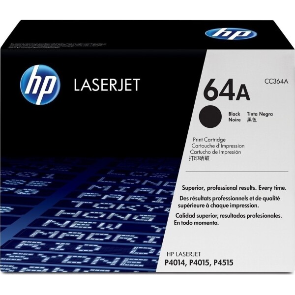 HP 64A Γνήσιο Toner Laser Εκτυπωτή Μαύρο 10000 Σελίδων CC364A