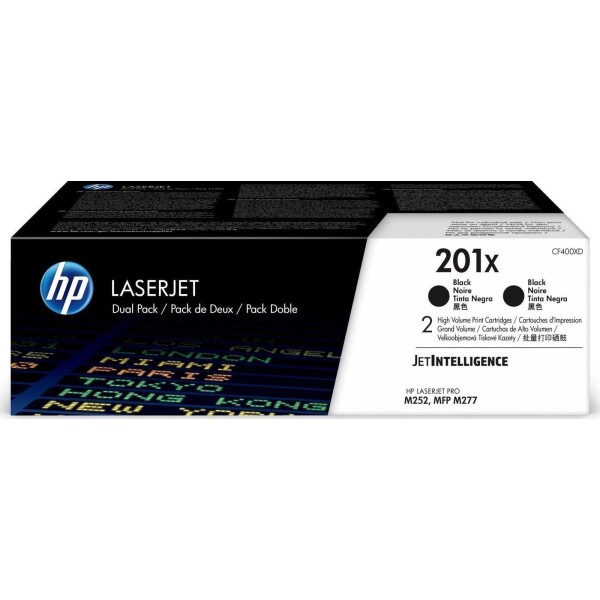 HP 201X Γνήσιο Multipack Toner Laser Εκτυπωτή Μαύρο High Yield 2τμχ CF400XD