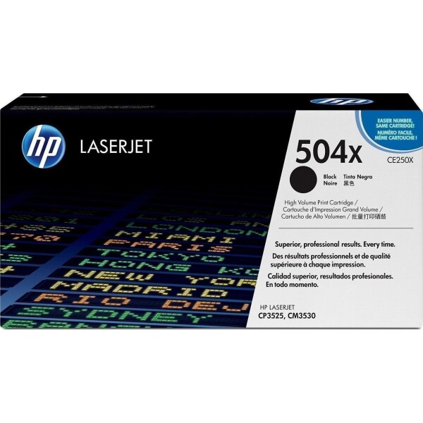 HP 504X Γνήσιο Toner Laser Εκτυπωτή Μαύρο High Yield 10500 Σελίδων CE250X