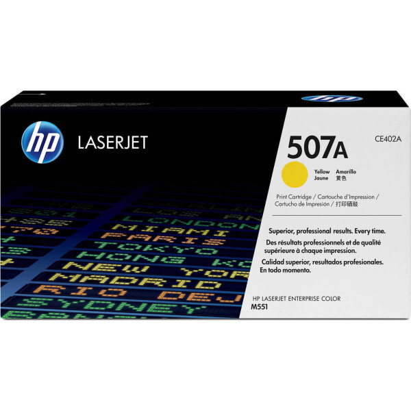 HP 507A Γνήσιο Toner Laser Εκτυπωτή Κίτρινο 6000 Σελίδων CE402A