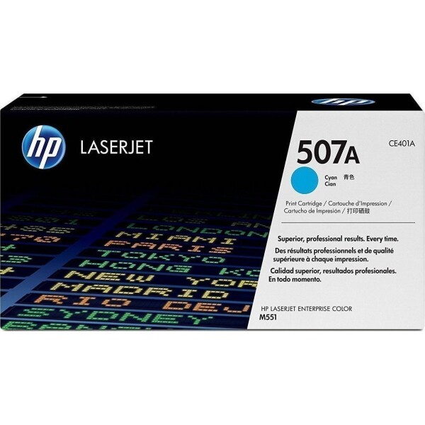 HP 507A Γνήσιο Toner Laser Εκτυπωτή Κυανό 6000 Σελίδων CE401A