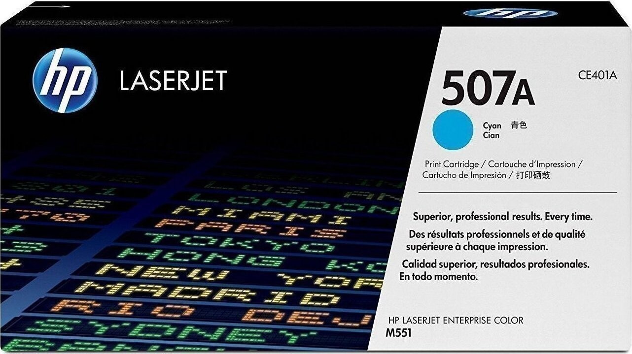 HP 507A Γνήσιο Toner Laser Εκτυπωτή Κυανό 6000 Σελίδων CE401A