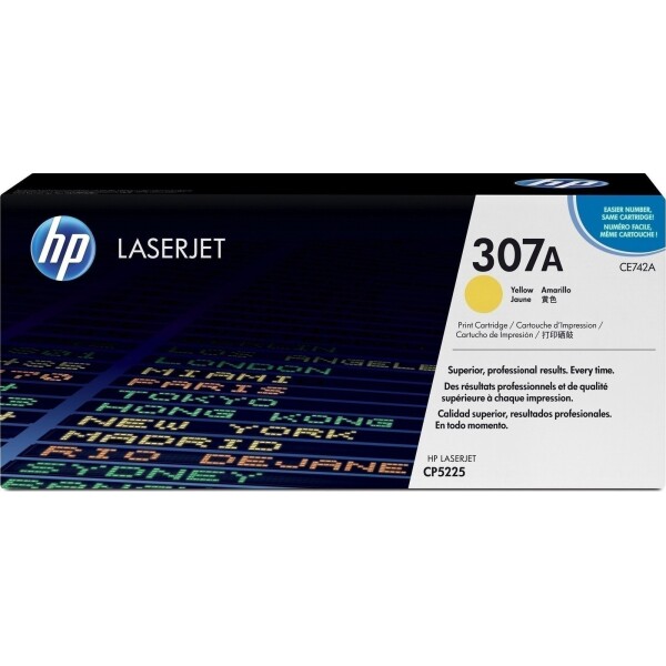 HP 307A Γνήσιο Toner Laser Εκτυπωτή Κίτρινο 7300 Σελίδων CE742A