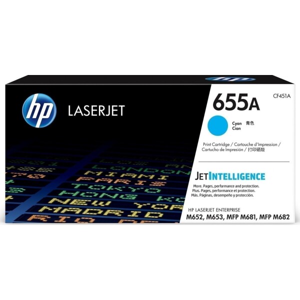 HP 655A Γνήσιο Toner Laser Εκτυπωτή Κυανό 10500 Σελίδων CF451A