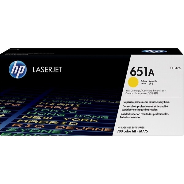 HP 651A Γνήσιο Toner Laser Εκτυπωτή Κίτρινο 16000 Σελίδων CE342A
