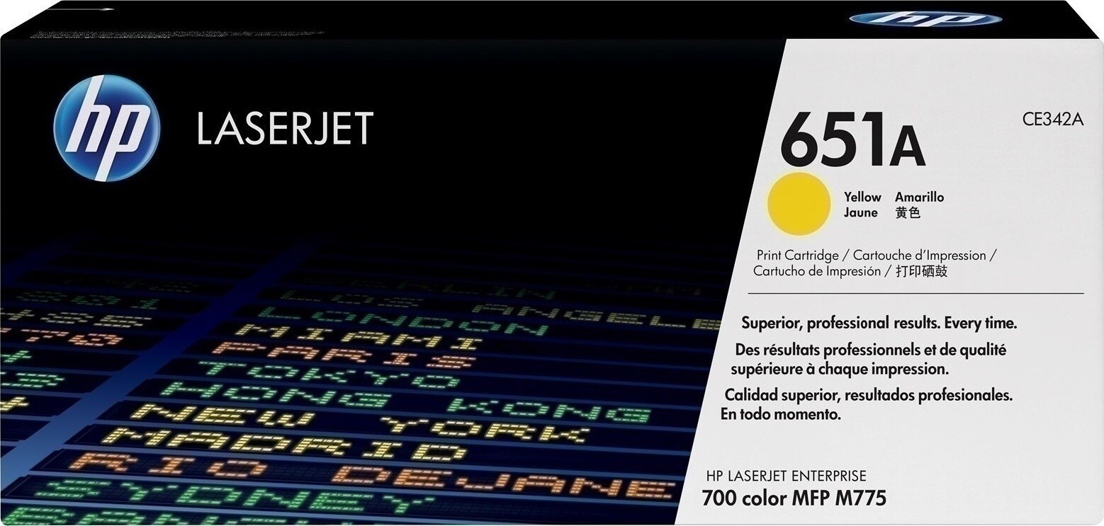 HP 651A Γνήσιο Toner Laser Εκτυπωτή Κίτρινο 16000 Σελίδων CE342A