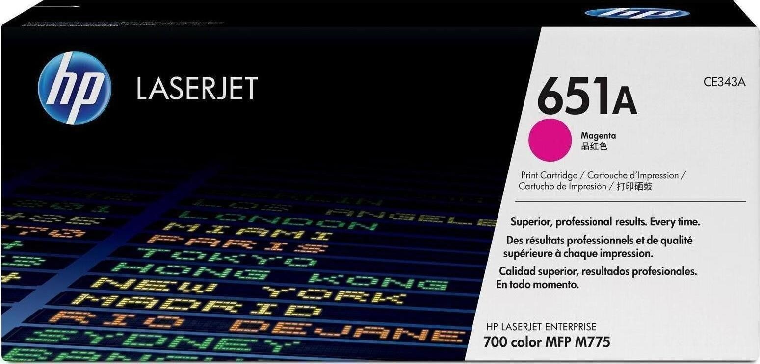 HP 651A Γνήσιο Toner Laser Εκτυπωτή Ματζέντα 16000 Σελίδων CE343A