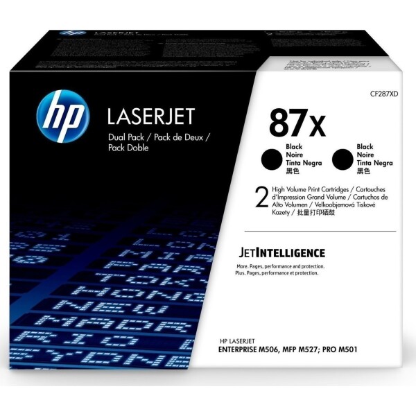 HP 87X Γνήσιο Multipack Toner Laser Εκτυπωτή Μαύρο High Capacity 2τμχ CF287XD