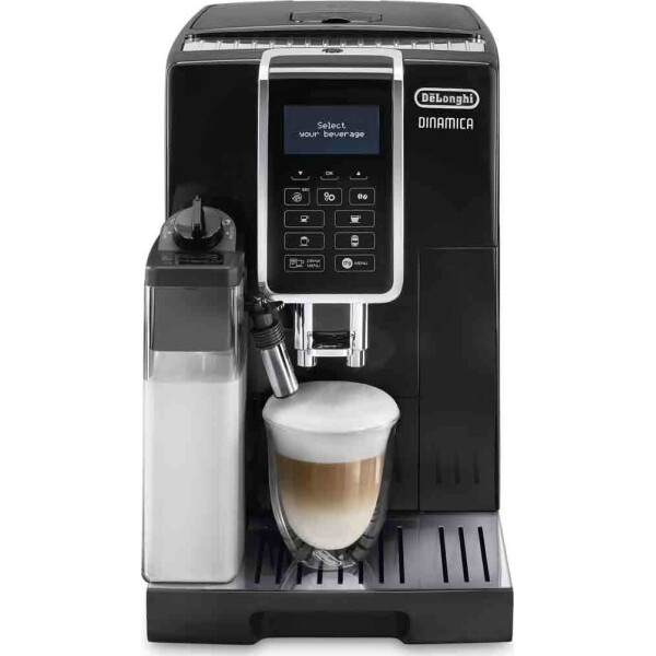 DeLonghi Dinamica Αυτόματη Μηχανή Espresso 1450W Πίεσης 15bar για Cappuccino με Μύλο Άλεσης Μαύρη