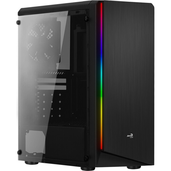 Aerocool Rift Gaming Midi Tower Κουτί Υπολογιστή με Πλαϊνό Παράθυρο και RGB Φωτισμό Μαύρο