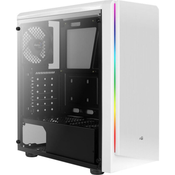 Aerocool Rift Gaming Midi Tower Κουτί Υπολογιστή με Πλαϊνό Παράθυρο και RGB Φωτισμό Λευκό