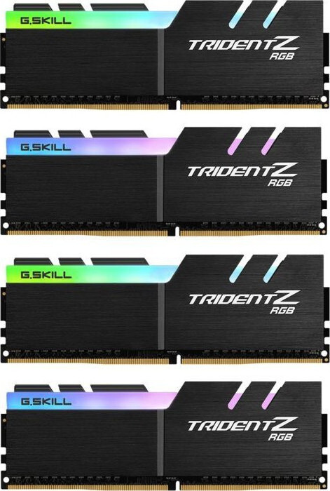 G.Skill Trident Z RGB DDR4 32GB RAM με 4x8GB Modules και Ταχύτητα 4000 για Desktop Κωδικός F4-4000C18Q-32GTZRB