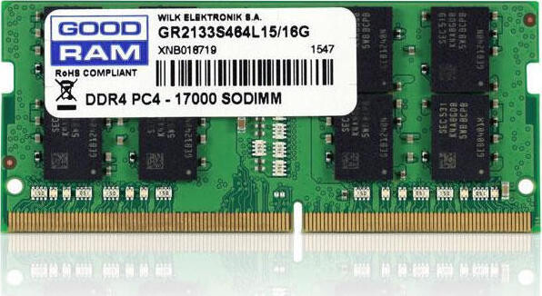 GoodRAM DDR4 με Module 1x16GB και Ταχύτητα 2666 για Laptop Κωδικός GR2666S464L19/16G