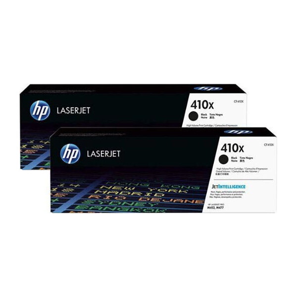 HP 410X Γνήσιο Multipack Toner Laser Εκτυπωτή Μαύρο High Yield 2τμχ CF410XD