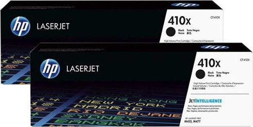 HP 410X Γνήσιο Multipack Toner Laser Εκτυπωτή Μαύρο High Yield 2τμχ CF410XD