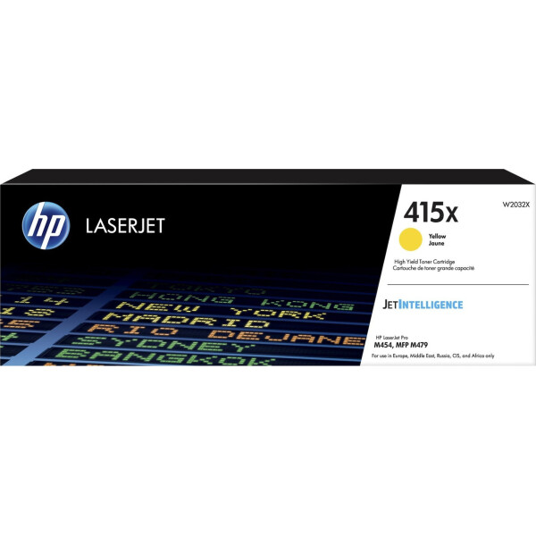 HP 415X Γνήσιο Toner Laser Εκτυπωτή Κίτρινο High Yield 6000 Σελίδων W2032X