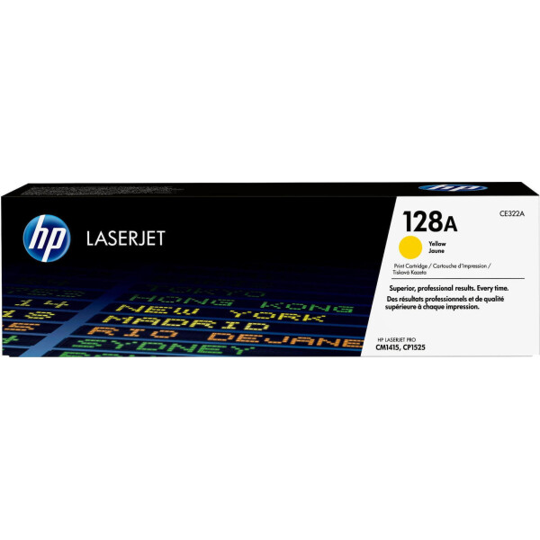 HP 128A Γνήσιο Toner Laser Εκτυπωτή Κίτρινο 1300 Σελίδων CE322A