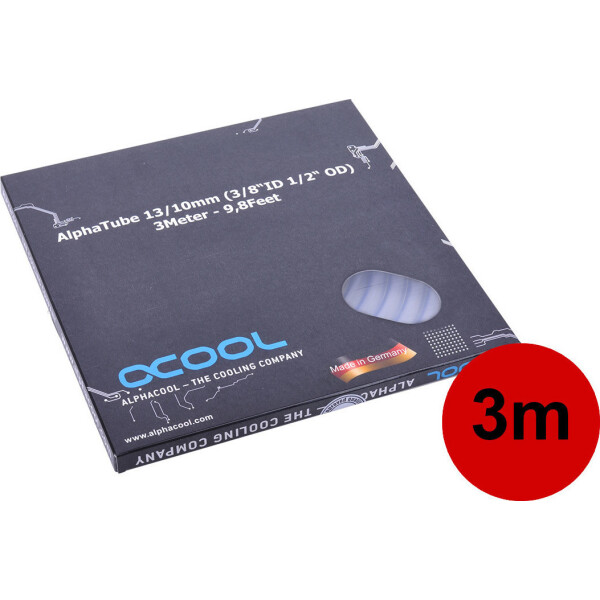 Alphacool Alphacool Tubing AlphaTube HF 13/10 3/8ID - Clear 3m Retailbox Διάφανο