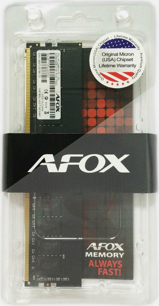 Afox DDR4 με Module 1x16GB και Ταχύτητα 2400 για Desktop Κωδικός AFLD416ES1P