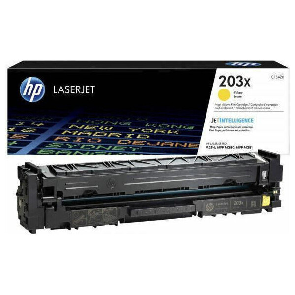 HP 203X Γνήσιο Toner Laser Εκτυπωτή Κίτρινο High Yield 2500 Σελίδων