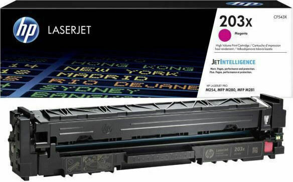 HP 203X Γνήσιο Toner Laser Εκτυπωτή Ματζέντα High Yield 2500 Σελίδων CF543X
