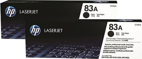HP 83A Γνήσιο Multipack Toner Laser Εκτυπωτή Μαύρο 2τμχ CF283AD