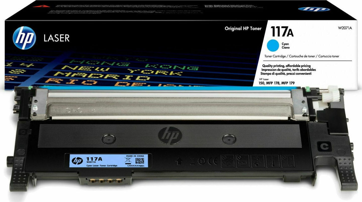 HP 117A Γνήσιο Toner Laser Εκτυπωτή Κυανό 700 Σελίδων W2071A