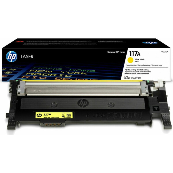 HP 117A Γνήσιο Toner Laser Εκτυπωτή Κίτρινο 700 Σελίδων W2072A