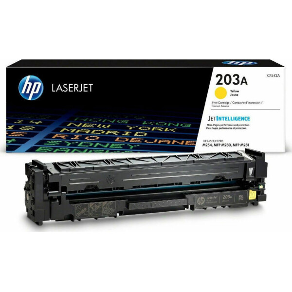 HP 203A Γνήσιο Toner Laser Εκτυπωτή Κίτρινο 1300 Σελίδων CF542A