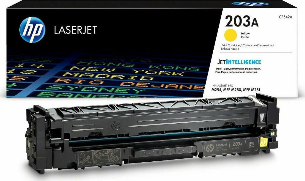 HP 203A Γνήσιο Toner Laser Εκτυπωτή Κίτρινο 1300 Σελίδων CF542A