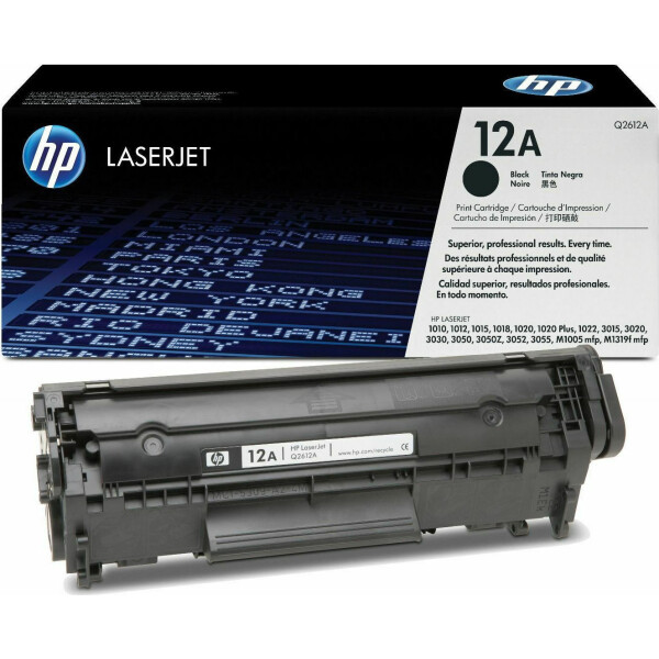 HP 12A Γνήσιο Toner Laser Εκτυπωτή Μαύρο 2000 Σελίδων Q2612A