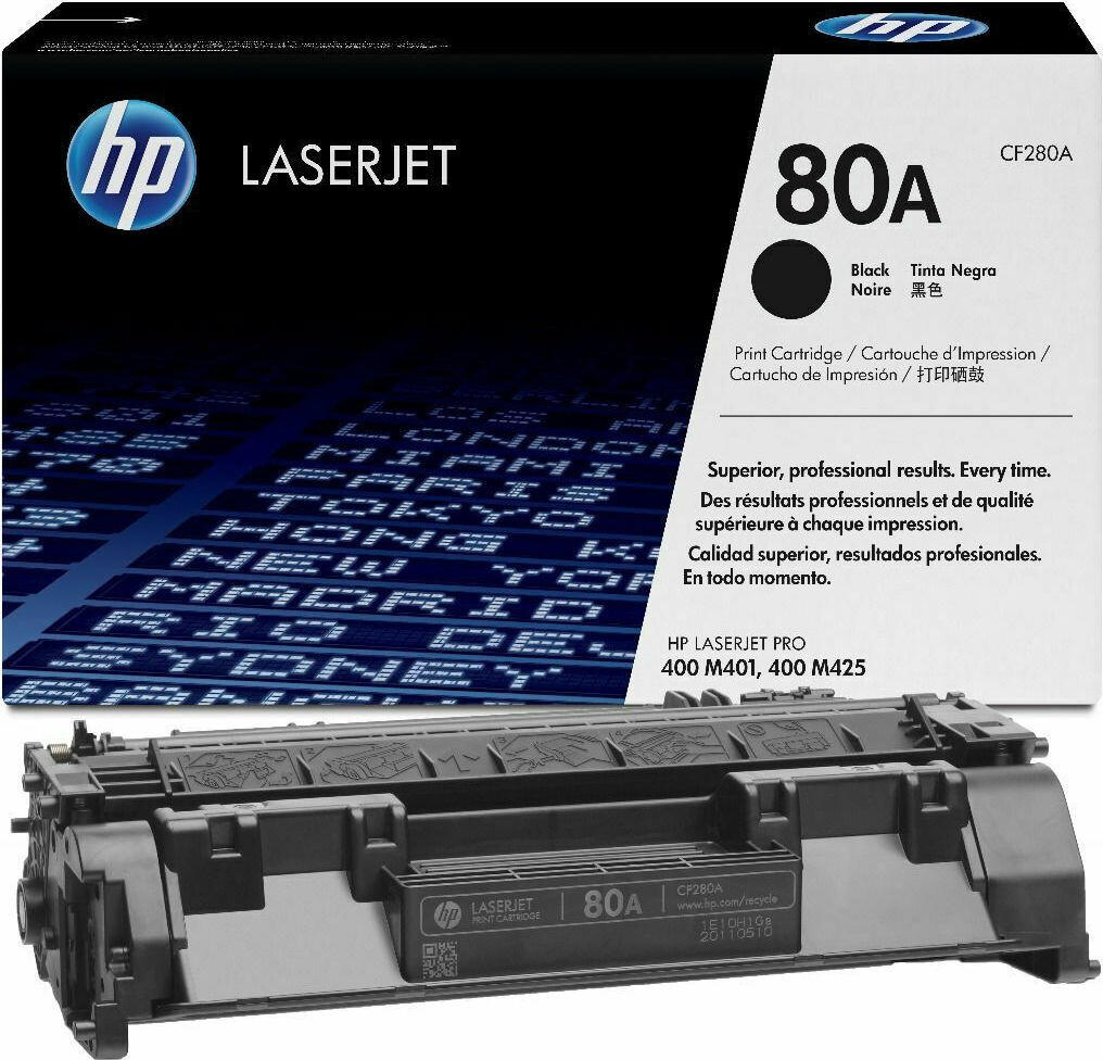 HP 80A Γνήσιο Toner Laser Εκτυπωτή Μαύρο 2700 Σελίδων CF280A