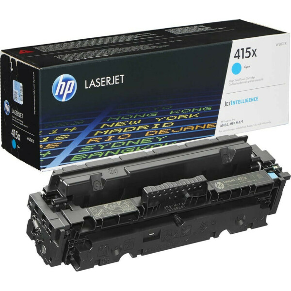 HP 415X Γνήσιο Toner Laser Εκτυπωτή Κυανό High Yield 6000 Σελίδων W2031X