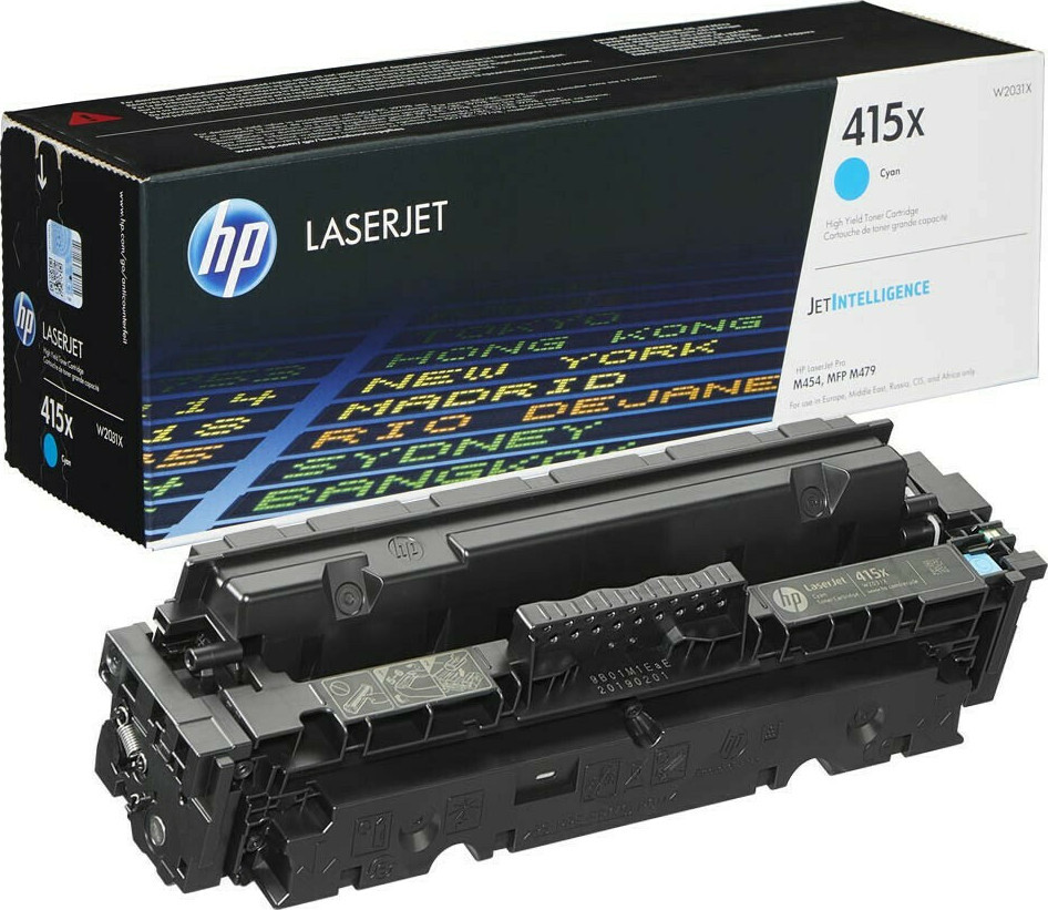 HP 415X Γνήσιο Toner Laser Εκτυπωτή Κυανό High Yield 6000 Σελίδων W2031X