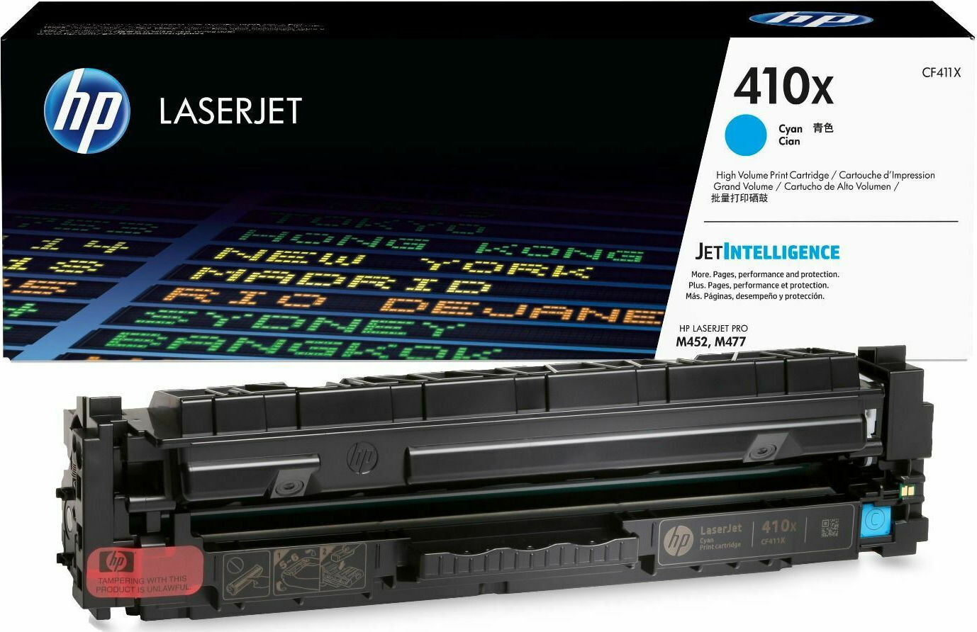 HP 410X Γνήσιο Toner Laser Εκτυπωτή Κυανό High Yield 5000 Σελίδων CF411X