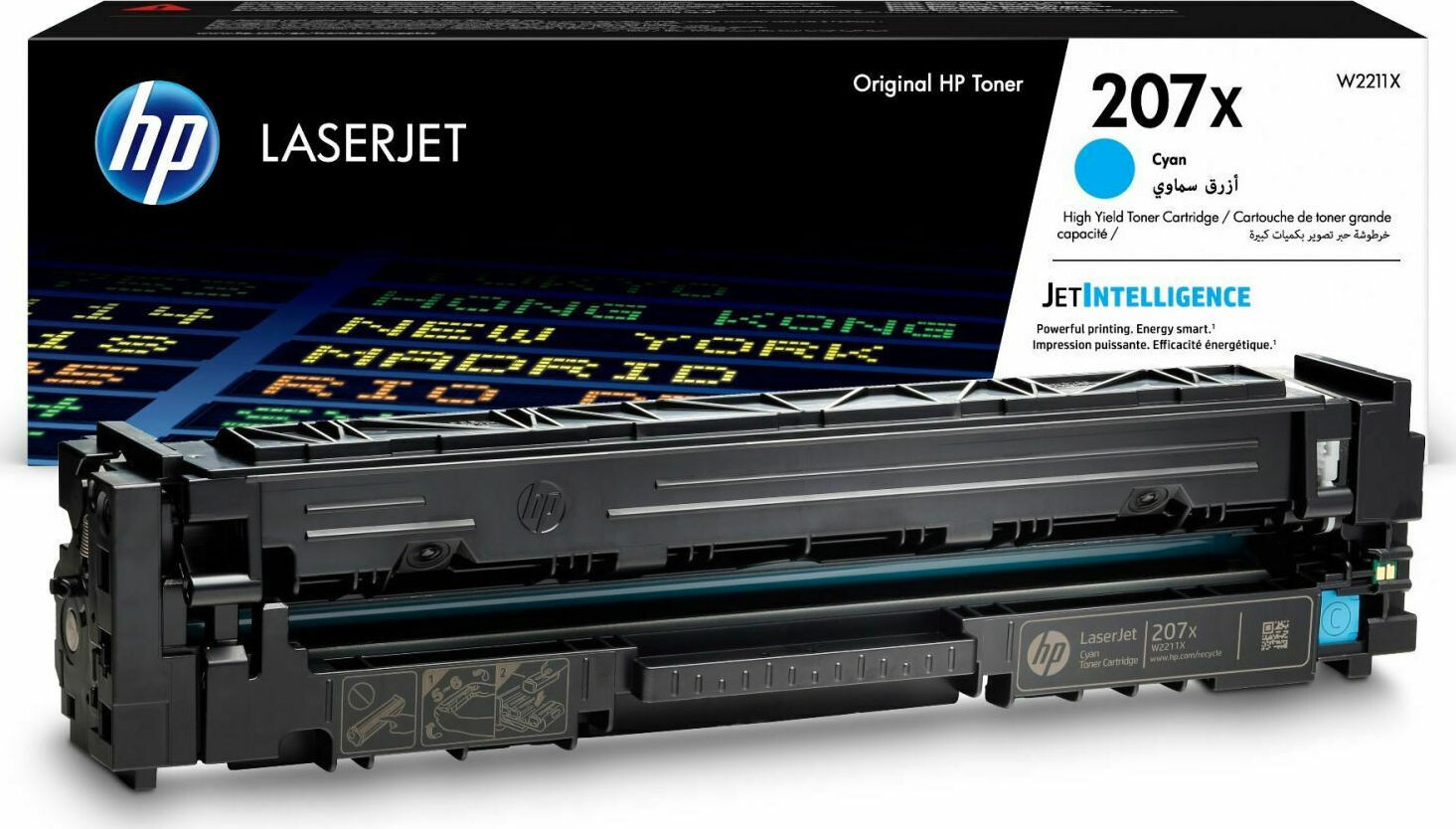 HP 207X Γνήσιο Toner Laser Εκτυπωτή Κυανό High Yield 2450 Σελίδων W2211X