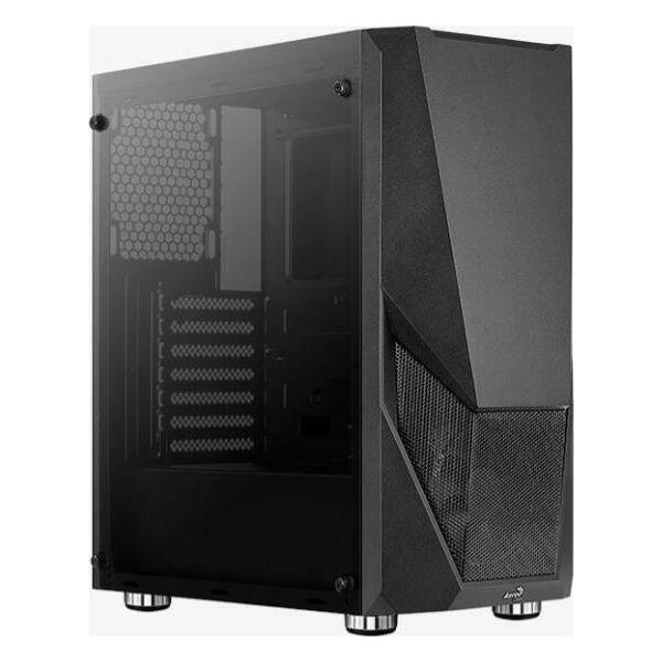 Aerocool Zauron v1 FRGB-G-BK-v1 Gaming Midi Tower Κουτί Υπολογιστή με Πλαϊνό Παράθυρο Μαύρο