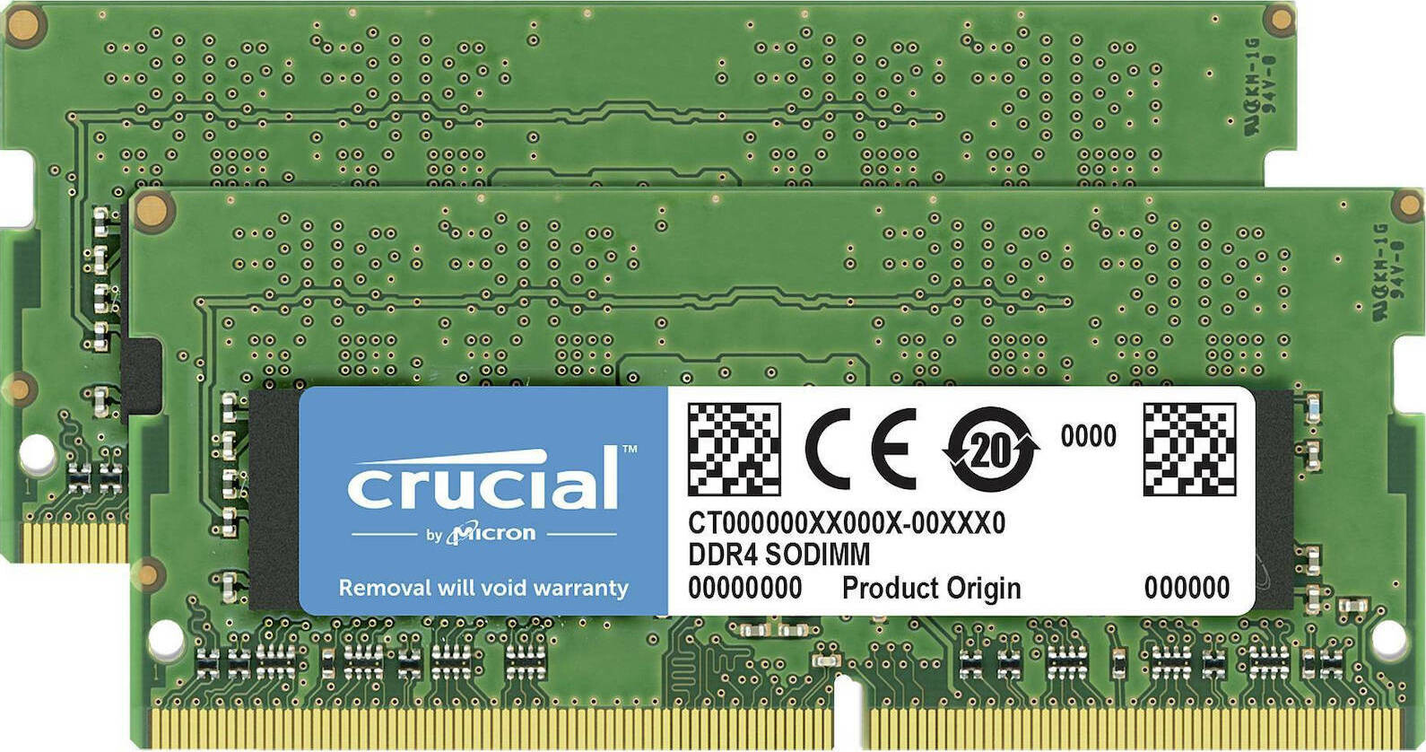 Crucial DDR4 32GB RAM με 2x16GB Modules και Ταχύτητα 3200 για Laptop Κωδικός CT2K16G4SFRA32A