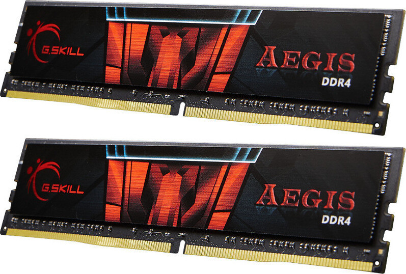 G.Skill Aegis DDR4 32GB RAM με 2x16GB Modules και Ταχύτητα 2400 για Desktop Κωδικός F4-2400C17D-32GIS