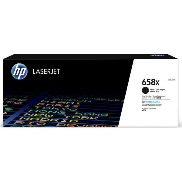 HP 658X Γνήσιο Toner Laser Εκτυπωτή Μαύρο High Yield 2000 Σελίδων W2000X