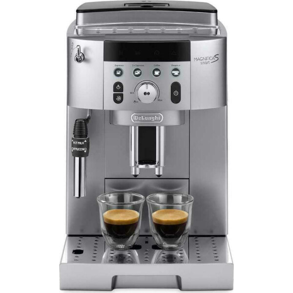 DeLonghi Magnifica S Smart Αυτόματη Μηχανή Espresso 1450W Πίεσης 15bar με Μύλο Άλεσης Ασημί