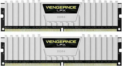 Corsair Vengeance LPX White DDR4 RAM με 2x8GB Modules και Ταχύτητα 3200 για Desktop Κωδικός CMK16GX4M2E3200C16W