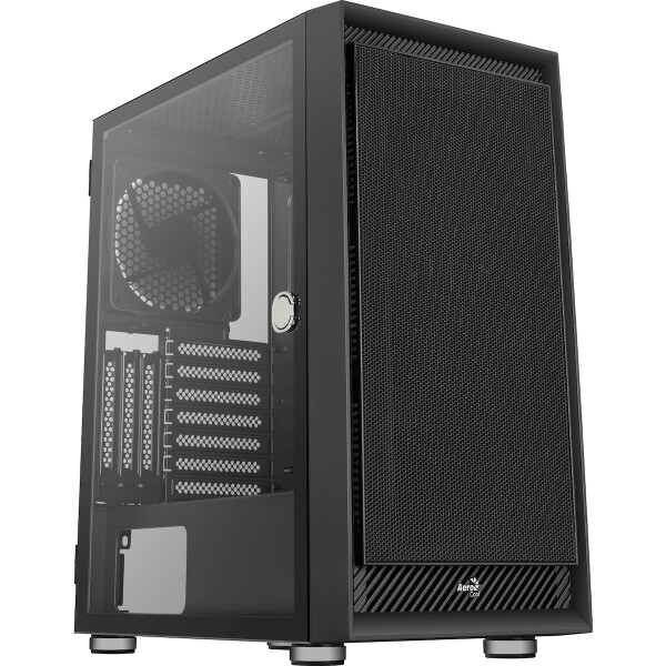 Aerocool Graphite v1 Gaming Midi Tower Κουτί Υπολογιστή με Πλαϊνό Παράθυρο Μαύρο