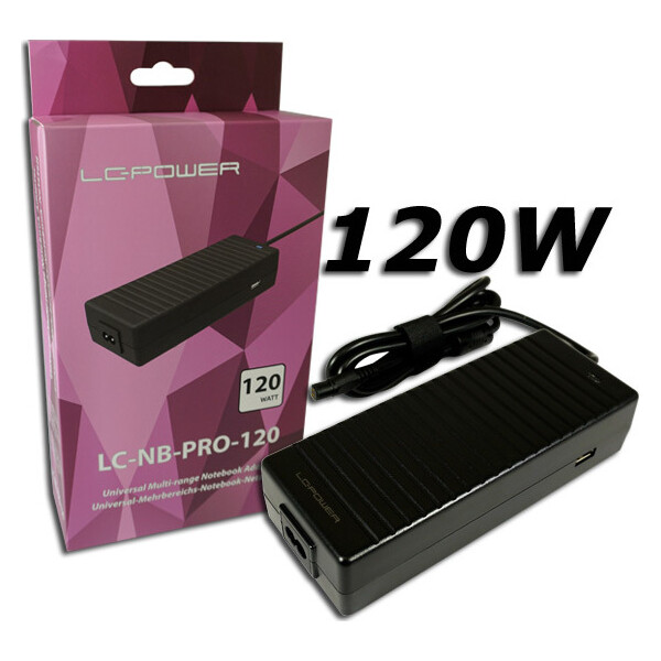 LC-Power Universal Φορτιστής Laptop 120W 20V 6.48A χωρίς Καλώδιο Τροφοδοσίας Κωδικός LC-NB-PRO-120