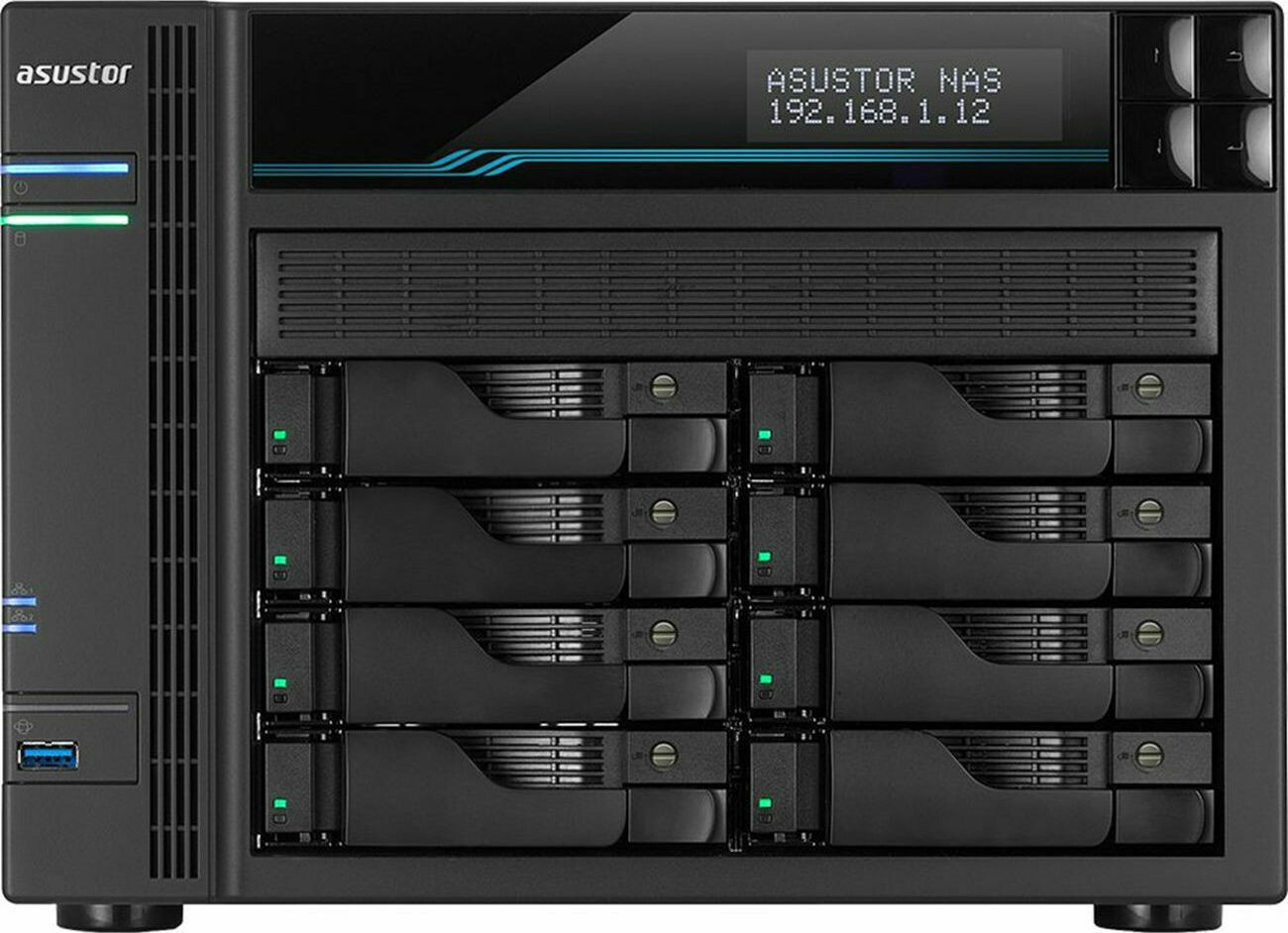 Asustor Lockerstor 8 AS6508T NAS Tower με 8 θέσεις για HDD/M.2/SSD και 2 θύρες Ethernet